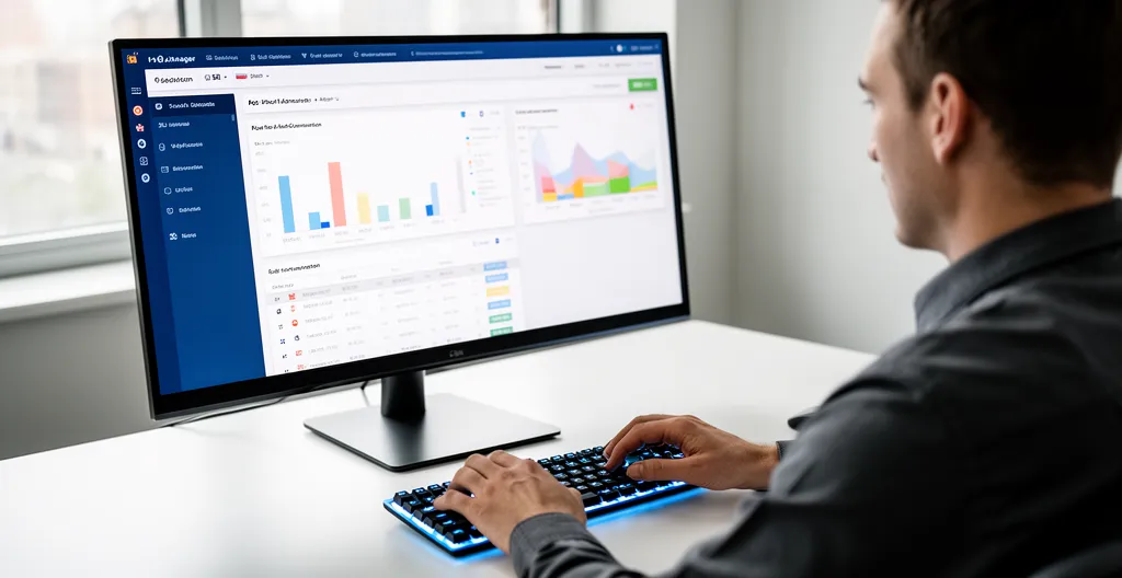 Responsable logistique consultant tableau de bord carburant sur écran